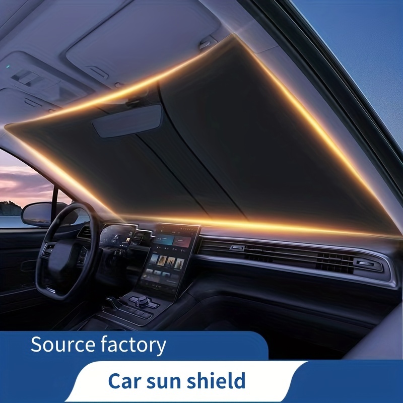 Statisch Haftender Sonnenschutz Für Autofenster, Faltbar, 2 Stück