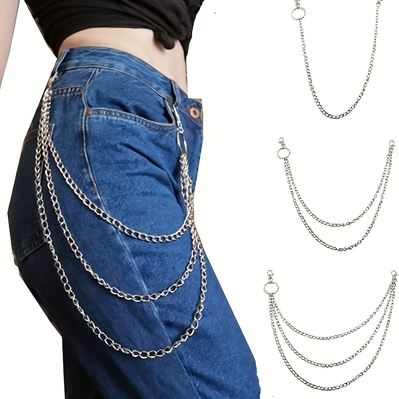 Pants Chain with Moon Decor Wallet Chain Charm Jeans Chains Pocket Punk  Chain Hip Hop Rock Style Chains for Women Girls 