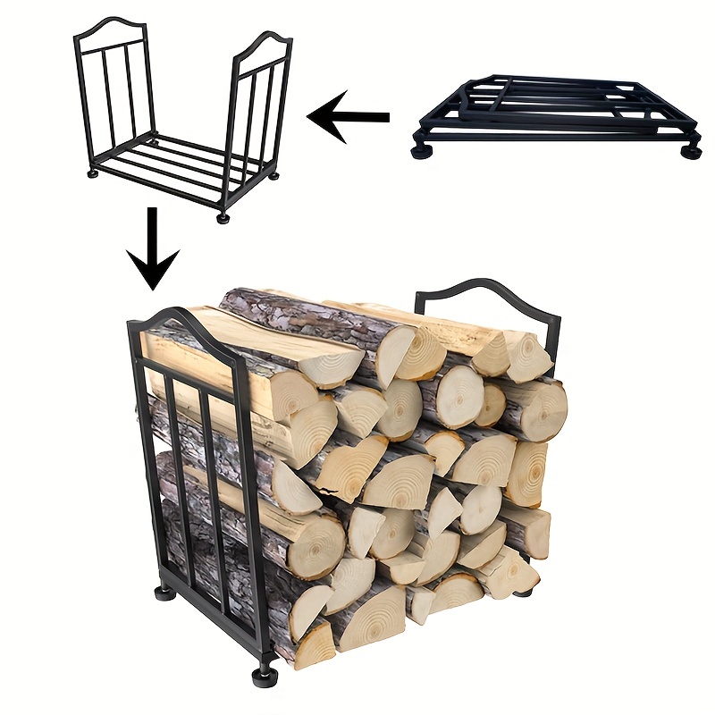 Rangement pour bois de chauffage - Support à bois Design - 150x40x25 cm.
