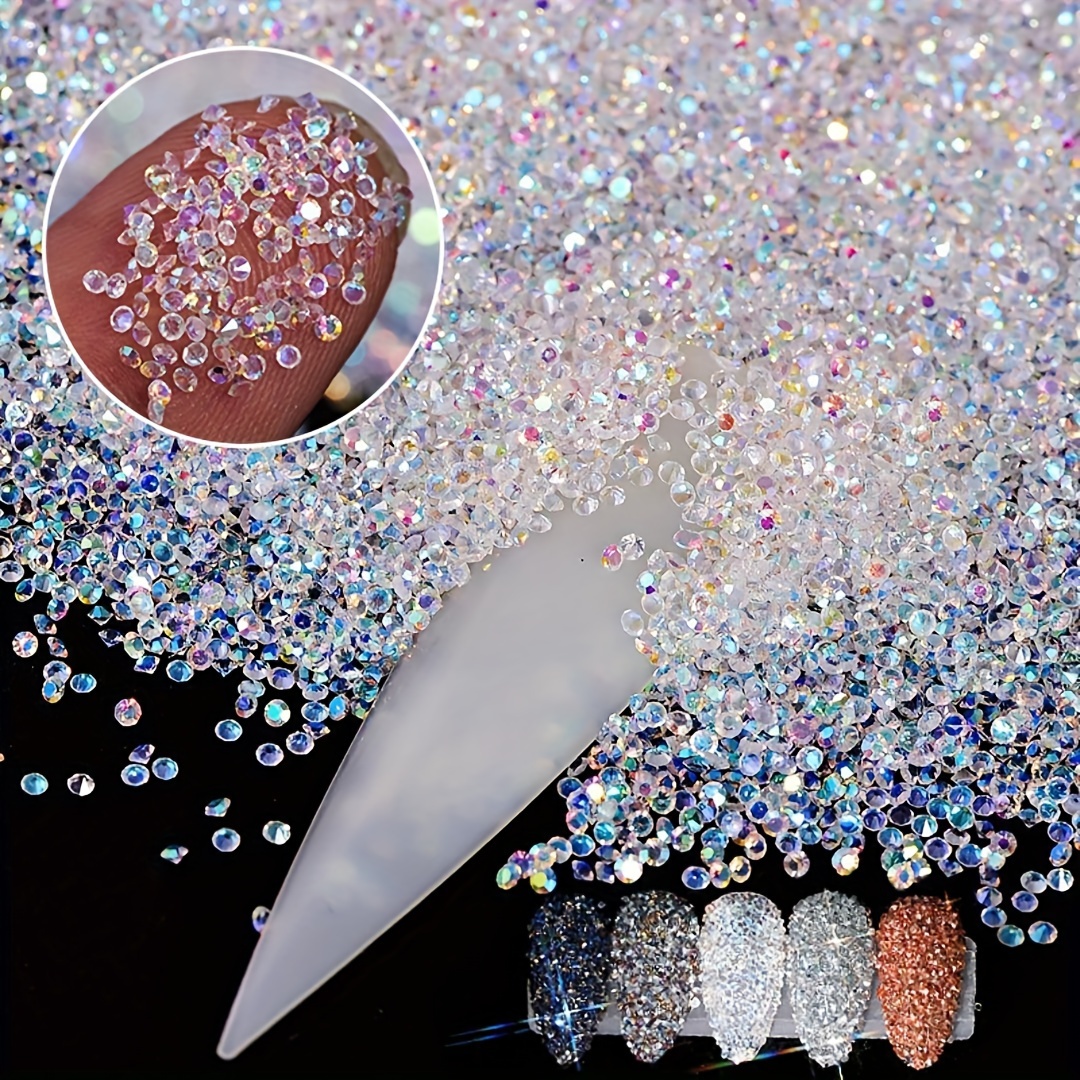 

5000pcs Strass en Cristal AB - en Résine Transparente pour Nail Art, Loisirs Créatifs DIY & Bouteilles de Souhaits - Inodores pour des Pieds, des Mains & des Ongles