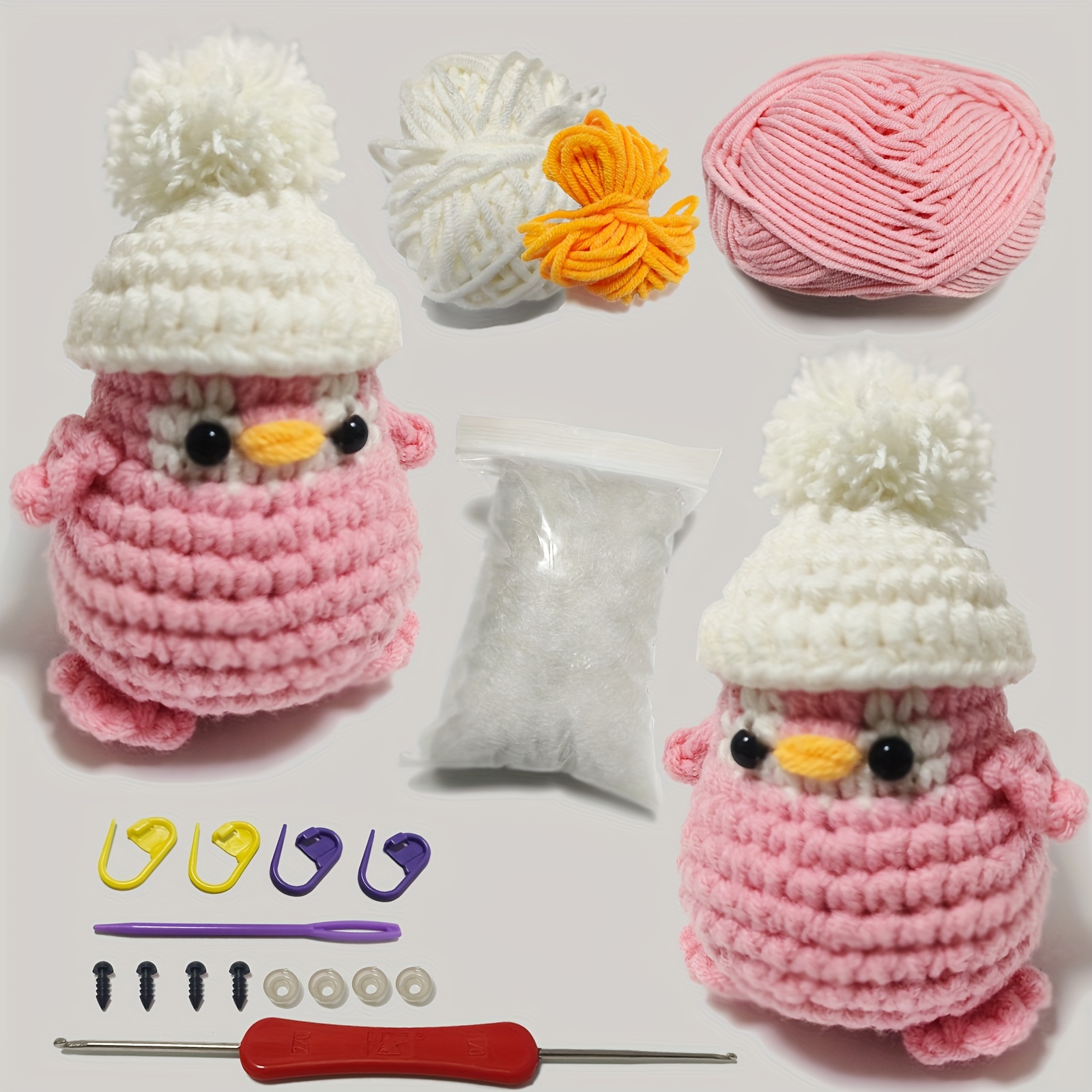 Crochet Kit for Beginners Handmade Knitting Animals Complete Crochet Set