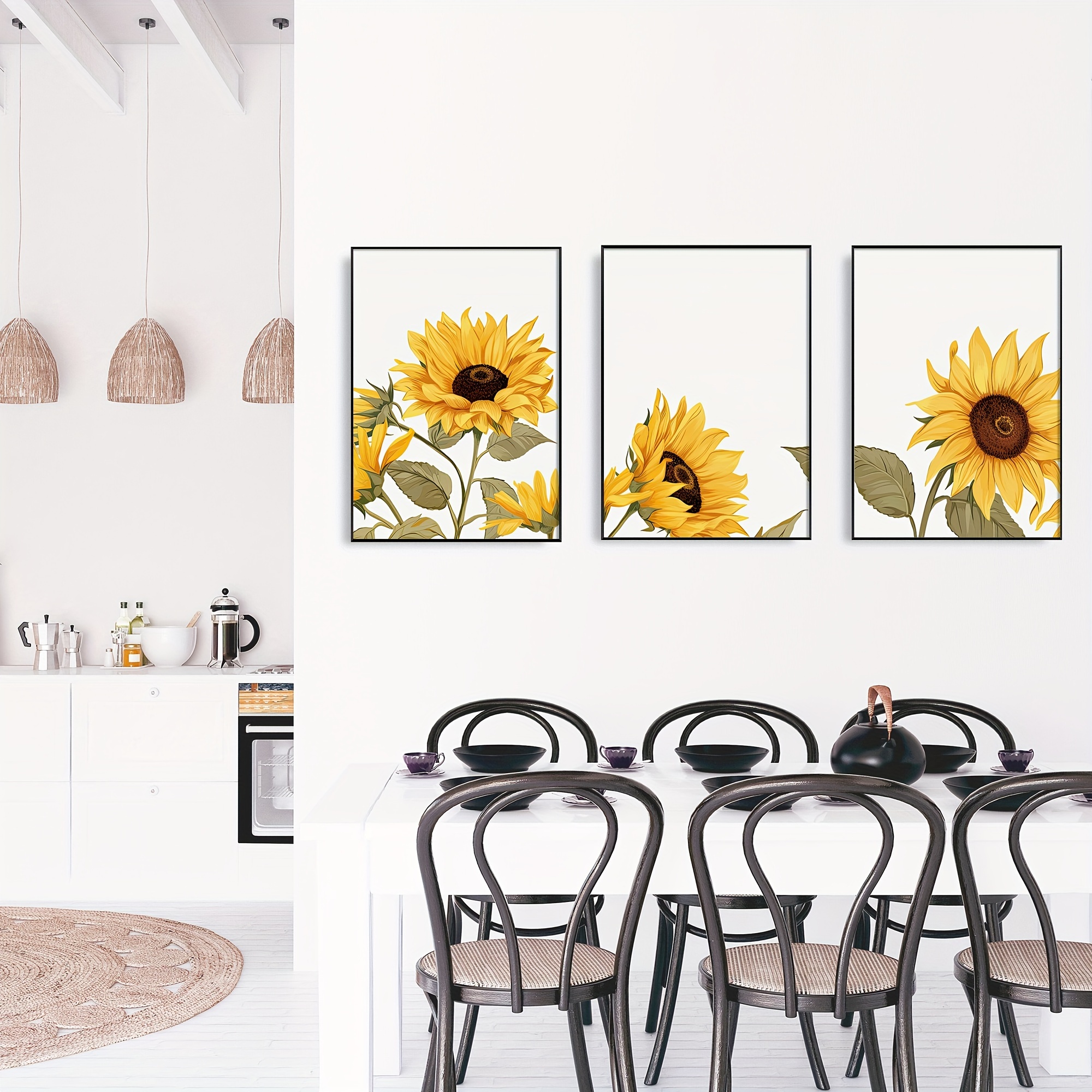 1 Pieza Pintura Óleo Digital Diseño Girasoles Decoración - Temu