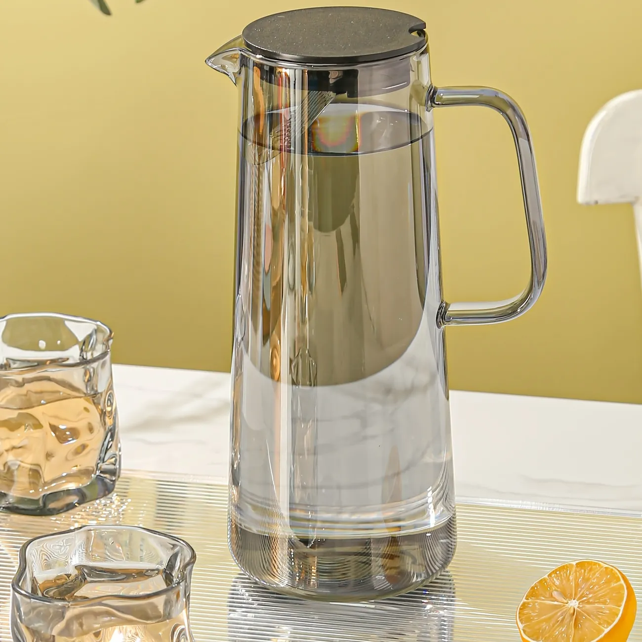 Water Glass Pitcher with Lid Iced Tea Pitcher Water Jug Hot Cold