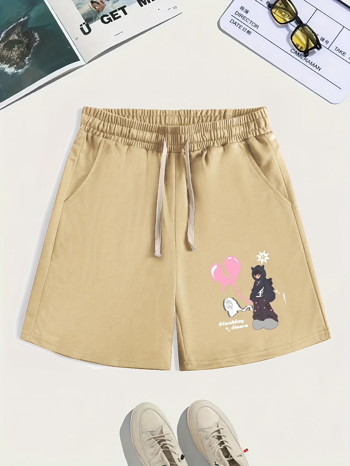 Drawstring Elastic Waist Shorts Casual Comfortable Shorts - Temu