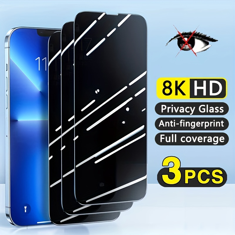 Fotbor Protector de pantalla para iPhone XR/iPhone 11, película de vidrio  templado de privacidad, [paquete de 2] protector de pantalla de privacidad