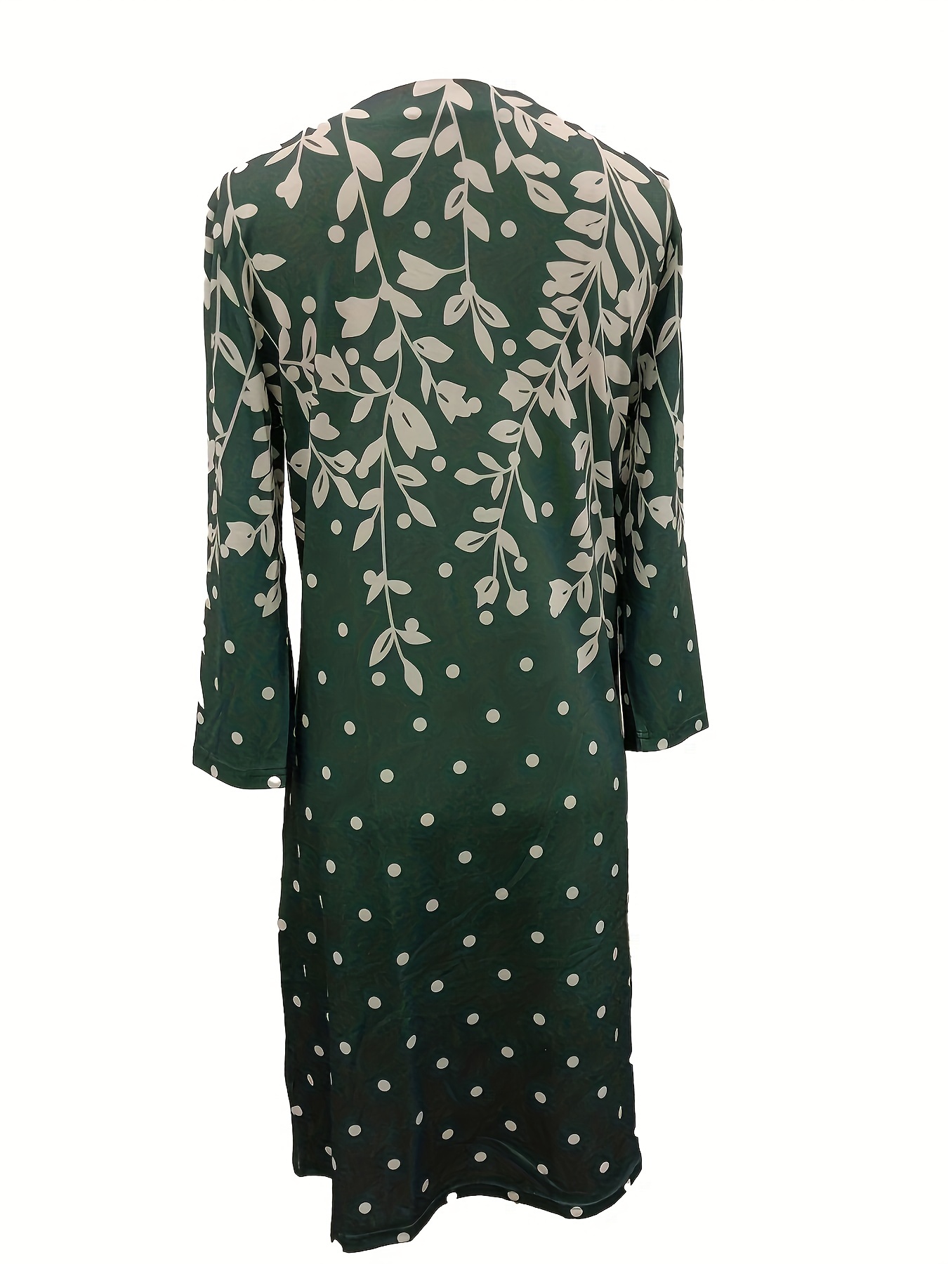 Φόρεμα Με Floral Print Απλό, Casual Φόρεμα Με Λαιμόκοψη Με Μακρυμάνικο, Γυναικεία Ρούχα