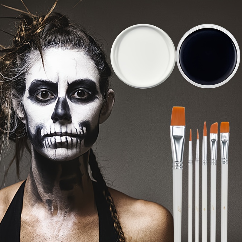 Makeup Kit for Adults Kids – Zombie Skeleton Vampire Clown Witch SFX Makeup  kit, Black White Scary Halloween Cosplay Face Paint Make Up Set Fake Blood  Tattoo Stickers 8-Color Makeup Palette –
