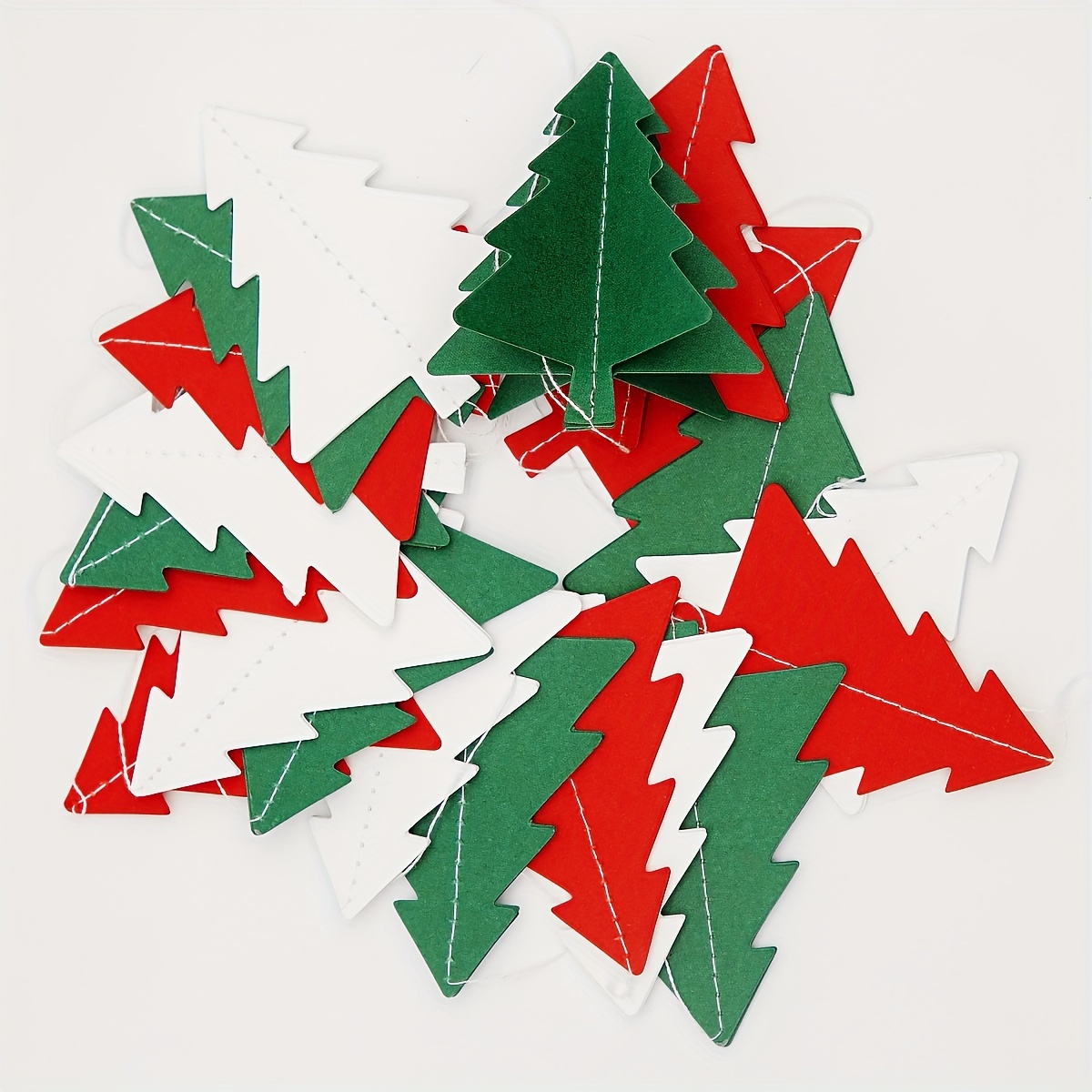 Red White Green Christmas Decorations 3d Christmas Tree - Temu