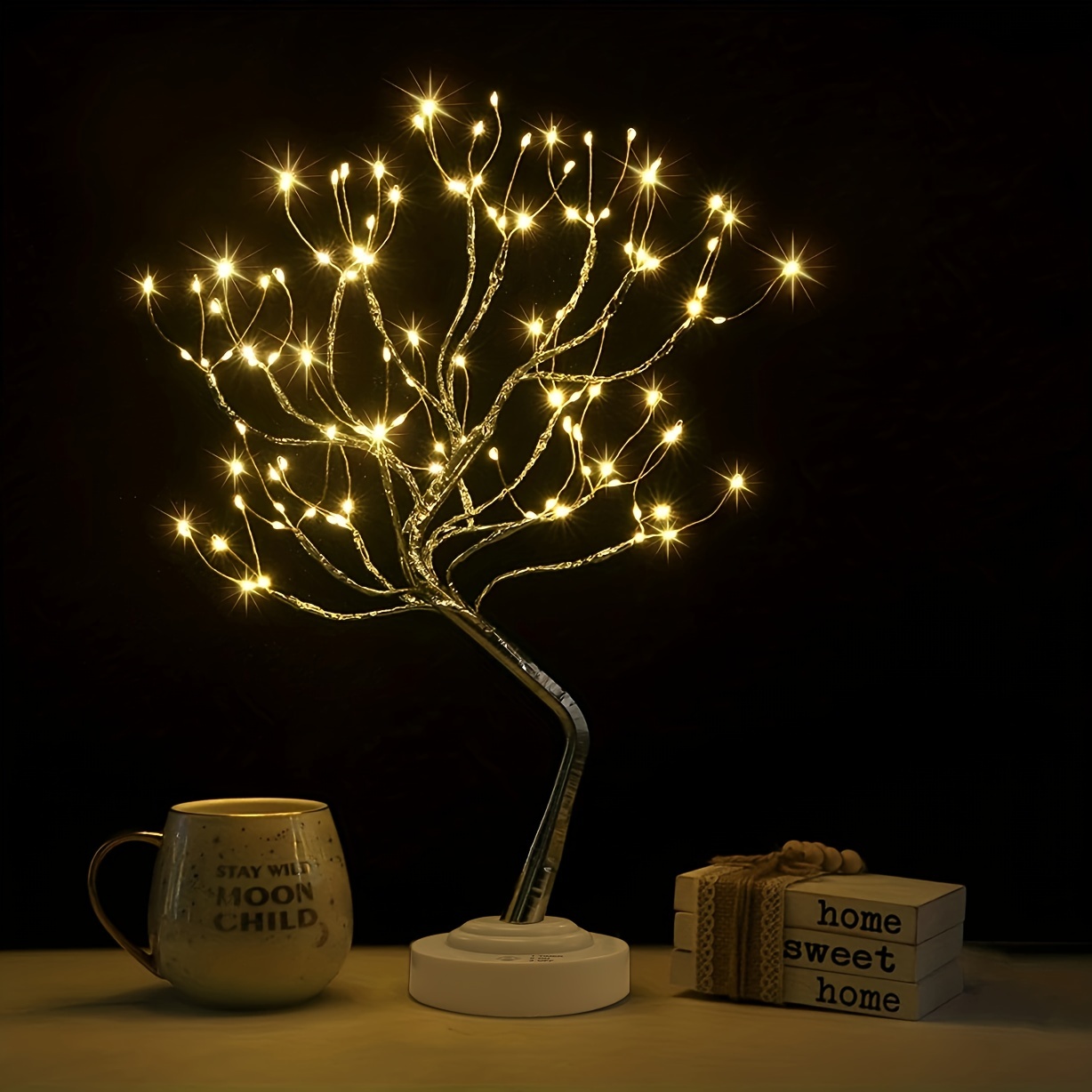  Led Tabletop Bonsai Tree Light 20 Inch LED Copper Wire