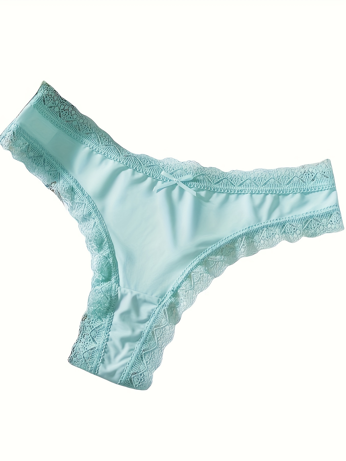 Sexy Days Week Underpants Colorful Lace Thongs Solid Color V - Temu