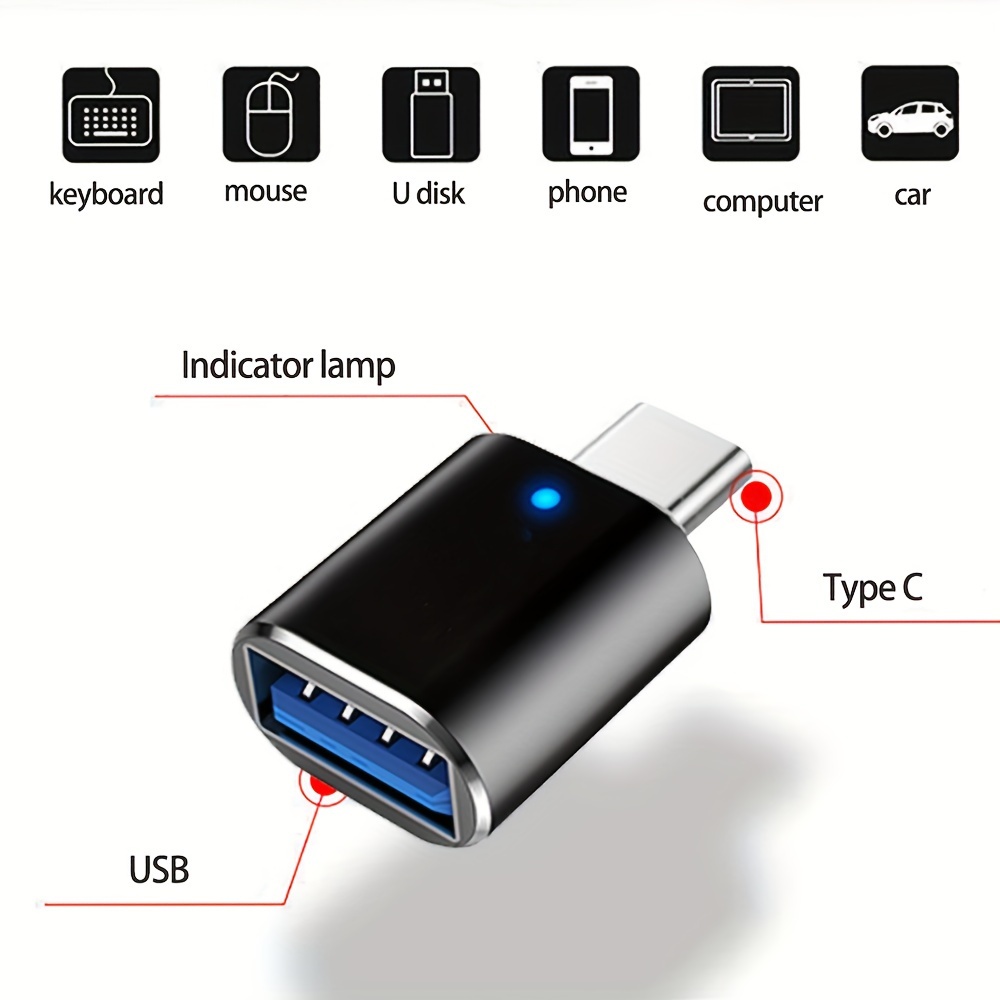 Adaptateur USB C Vers USB A, Mâle Type-C Vers USB 3.0 - Temu France