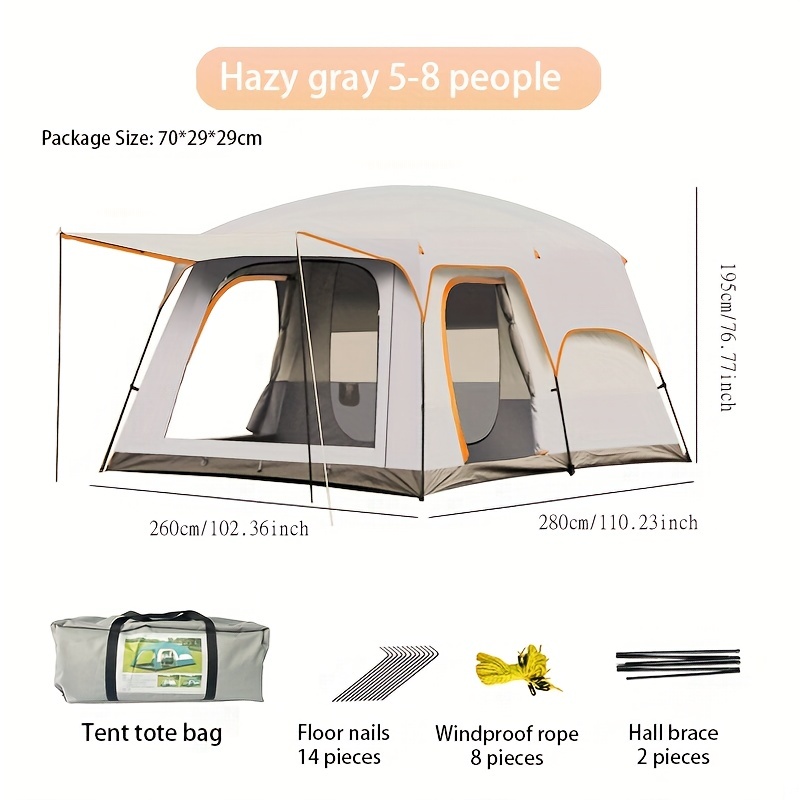 Tienda inflable al aire libre, tienda inflable completamente automática,  equipo de camping grueso a prueba de lluvia para acampar, uso familiar para