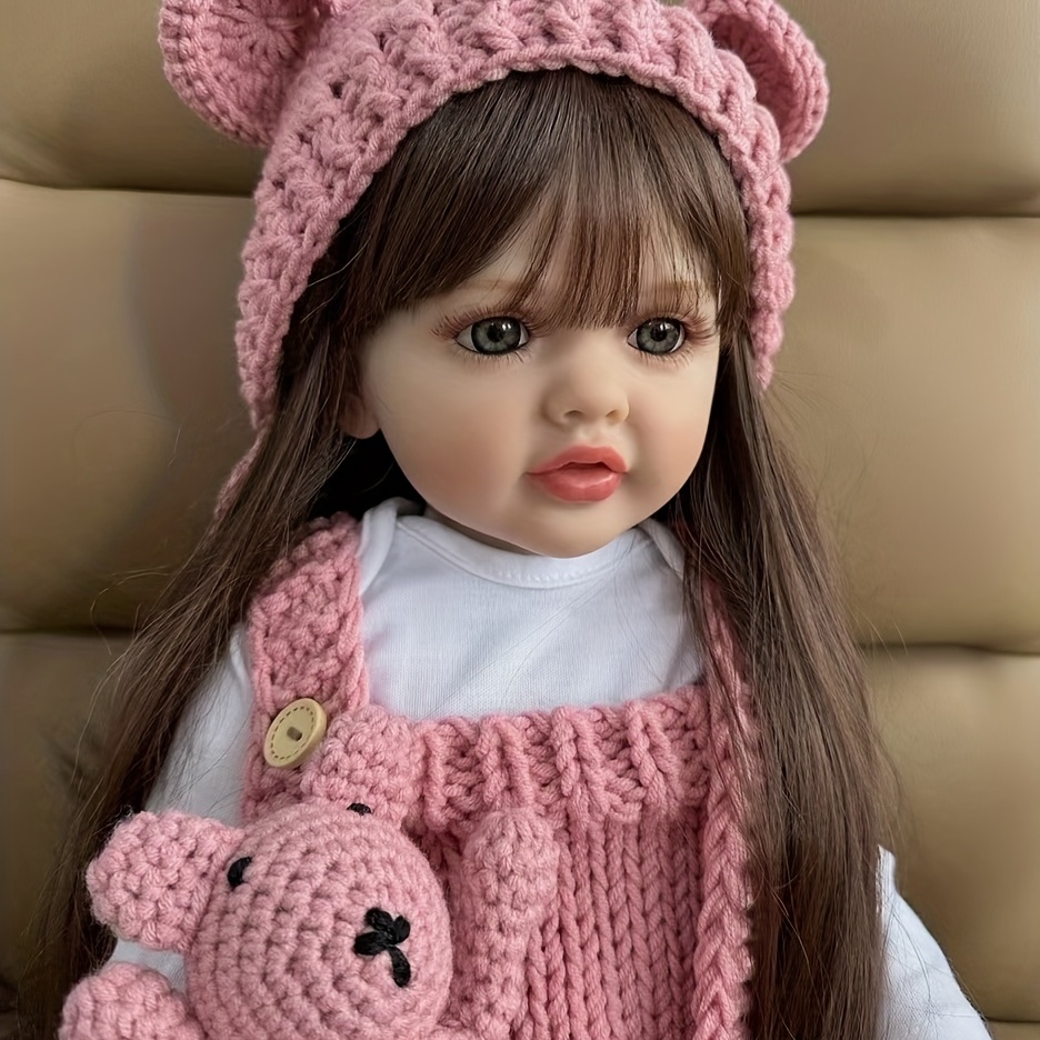Compra online de Boneca reborn realista, silicone macio, 22 , 55cm,  realista, dormindo, menina, princesa, adorável, bonecas para crianças,  presente de aniversário, brinquedo de criança