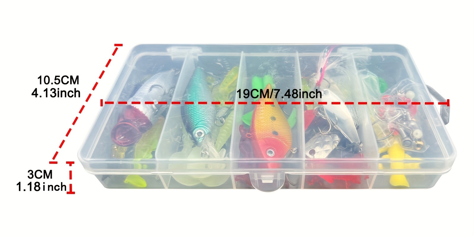 TopConcept Fishing Lures Kit Set For Bass Trout Salmon Topwater Lures with  Tackle Box Included Spinnerbaits, Plastic worms, Jigs, Topwater Lures 