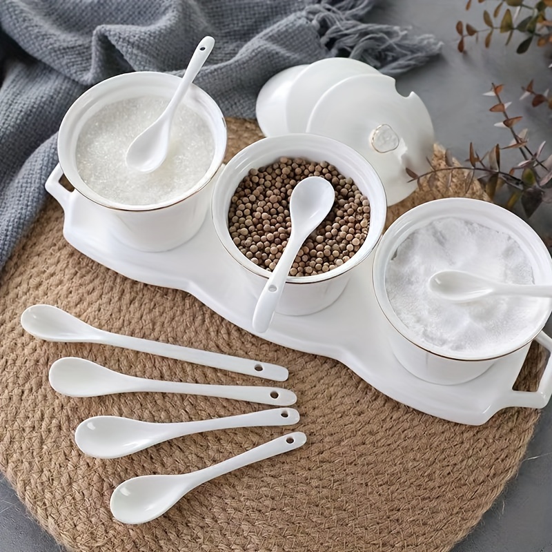 1pc white ceramic tea spoon 5 inch elegant tableware for coffee dessert yogurt milk tea details 9