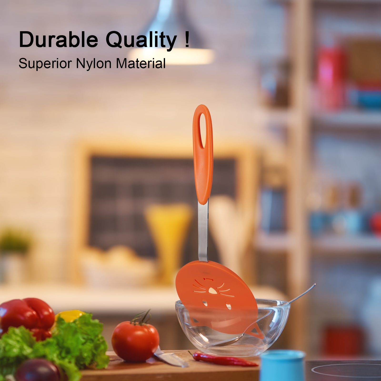 Nylon Spatula - High Temp Resistant, No Pot Damage