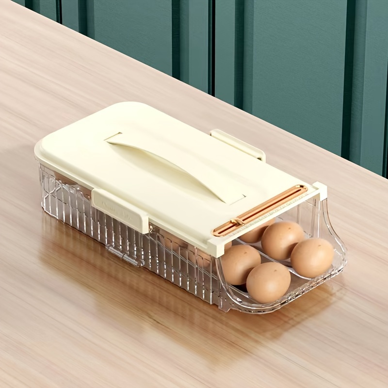 Cajón para huevos de plástico, estante para frescura de huevos de