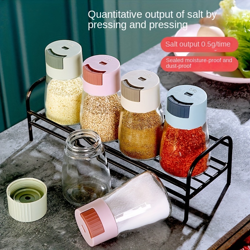  4Pcs Salt and Pepper Shakers Precise Quantitative Push