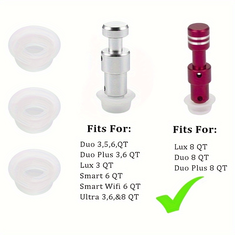 Float Valve Seal for Instant Pot Replacement Parts with 6 Sealer Gasket,  Fits Duo 3, 5, 6 Qt, Duo Plus 3, 6 Qt, Ultra 3, 6, 8 Qt, Lux 3 Qt