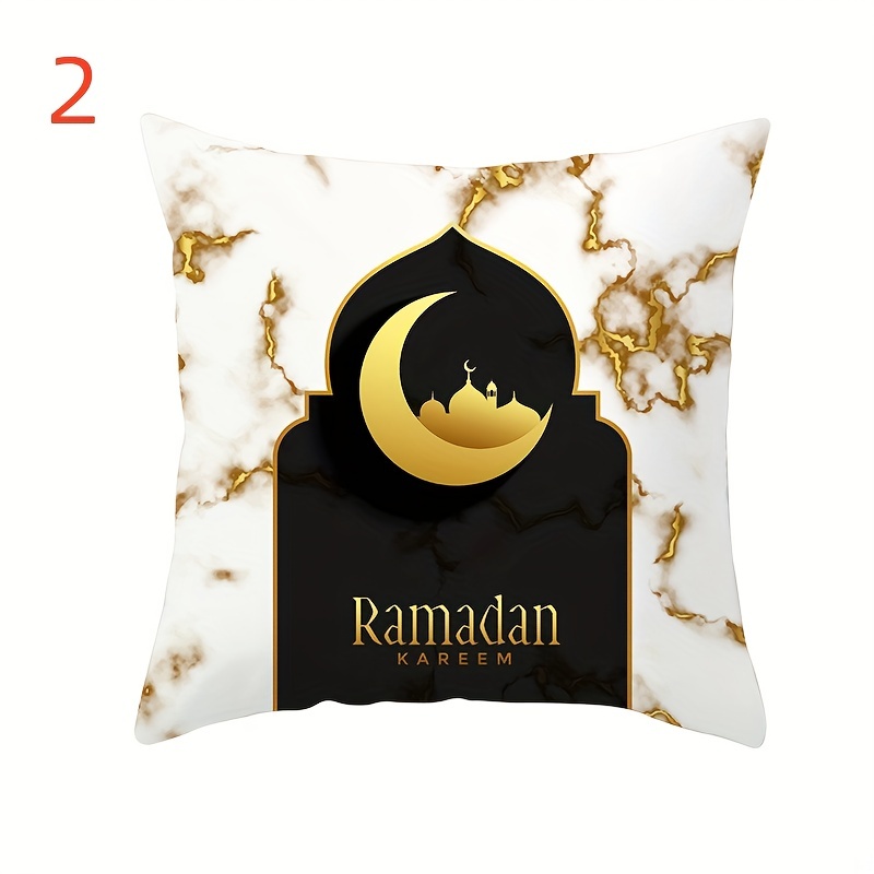 LINGJIONG 4 Pièces Coussin Ramadan, Taie d'oreiller Décorative Étoile Lune  45x45cm Taies d'oreiller Musulmanes Taies d'oreiller Carrées Ramadan,  Canapé Chambre Salon Voiture Coussin : : Cuisine et Maison