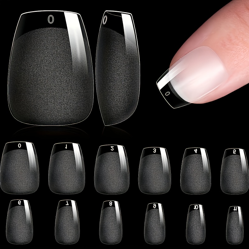 Gel X Tips Nail Extension System Full Cover Pre-shaped Coffin Long False Tip  | eBay