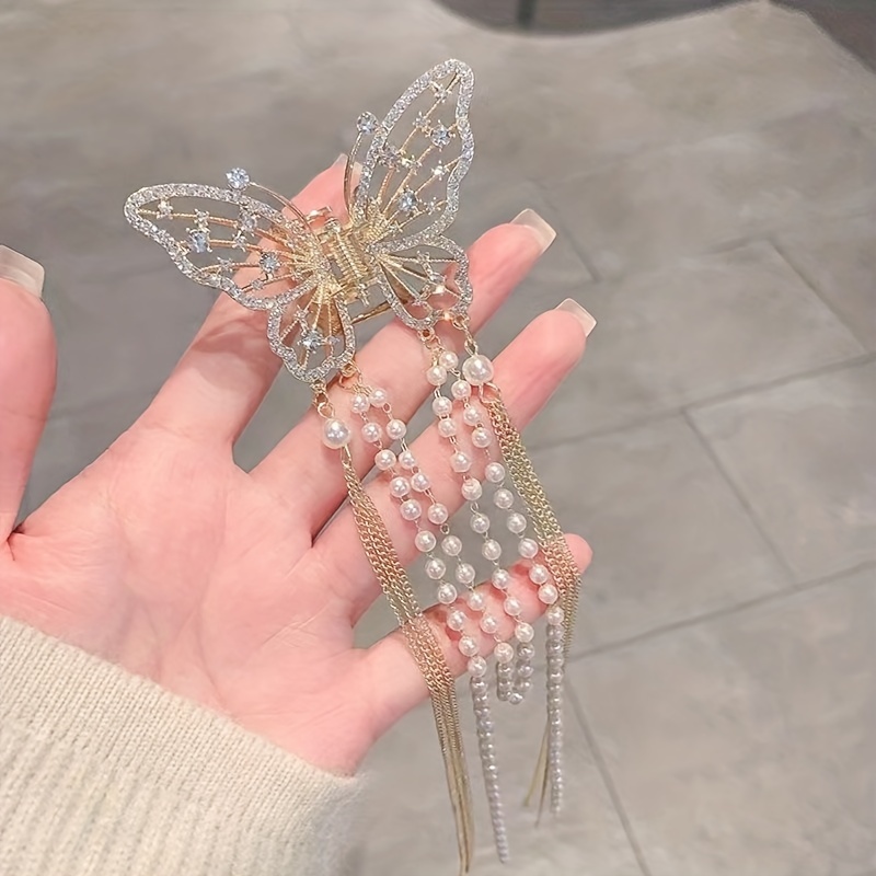 Pinzas Pelo Mariposa Diamantes Imitación Pinzas Pelo - Temu