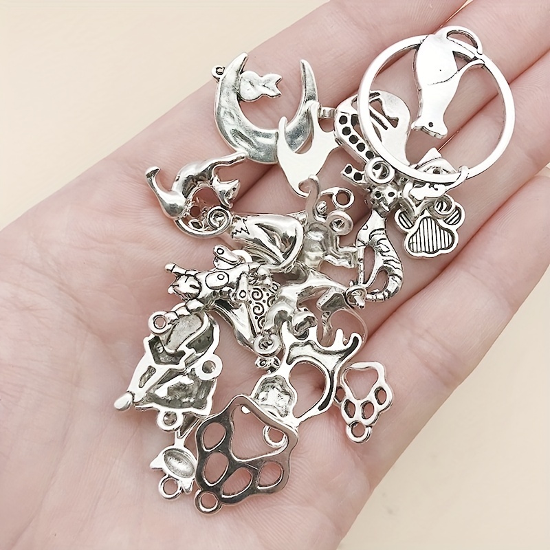 Pendants Jewelry Making Silver Color, Jewelry Making Accessories Cats