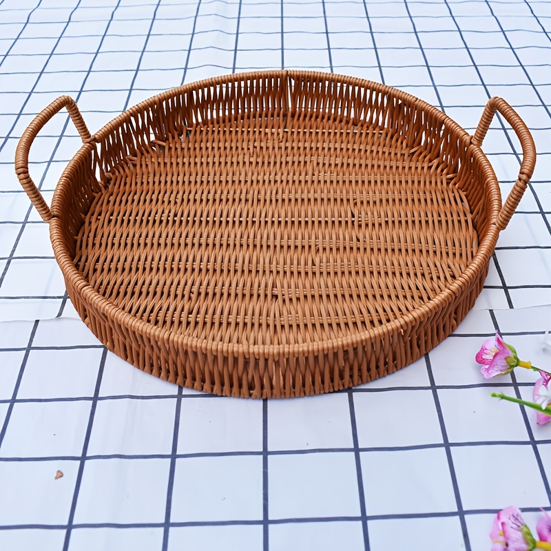 2pcs Woven Small Bamboo Baskets Storage Box For Desktop Sundries, Snack  Organization And Bedroom Decoration