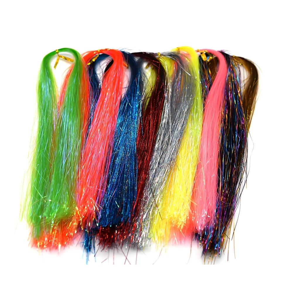 Fly Tying Materials 12 Colors Krystal Flash Holographic Ripple Flashabou  Flies Fishing Lure Making Supplies
