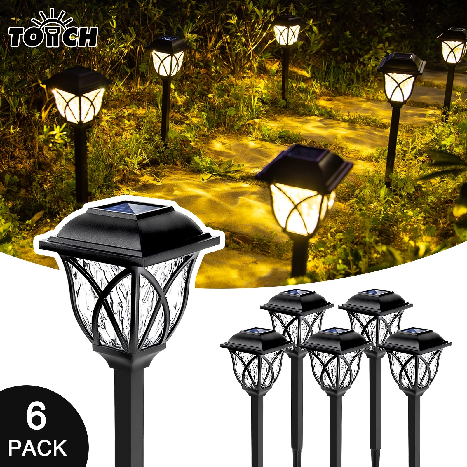 Waterproof Solar Pathway Lights For Yard, Patio, Landscape, And Walkway  Warm Led Solar Landscape Lights For Outdoor Lighting Temu Malaysia