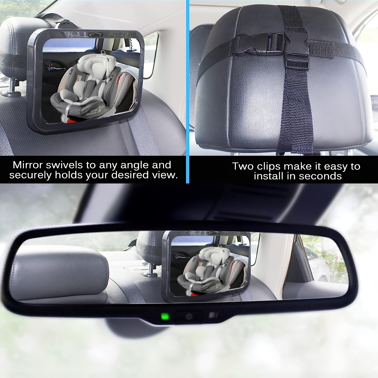 1 Set Auto-spiegel, Sicherheits-auto-sitz-spiegel Rückwärts
