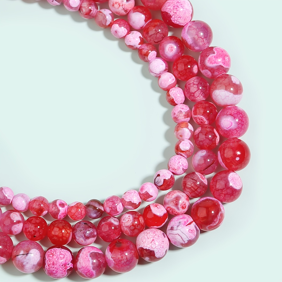 Pink Bead Bracelets for Women and Men Rose Frost Agate Beads