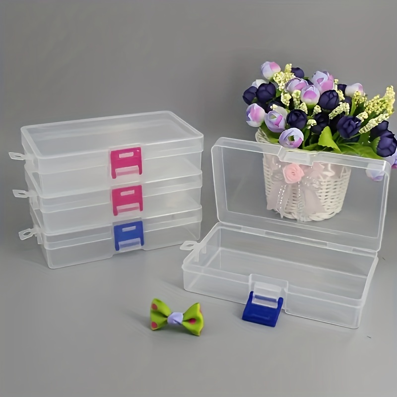3 Plastic Boxes Lids Jewelry Beads Sorting Storage Office - Temu Canada