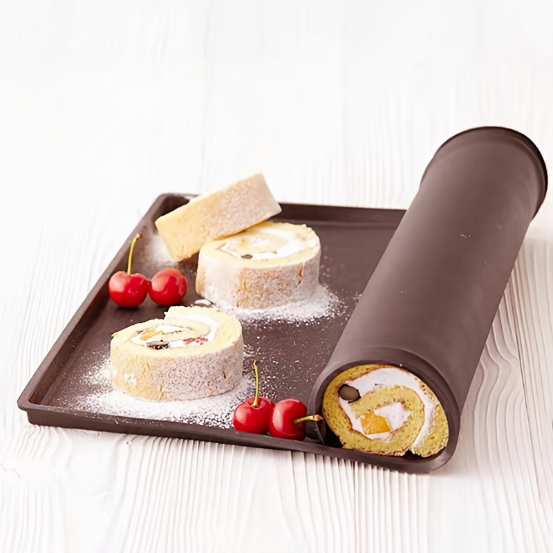 

1pc, Swiss Roll Cake Mat (12.2''x10.23''), Silicone Swiss Roll Mold, Baking Tools, Kitchen Gadgets, Kitchen Accessories
