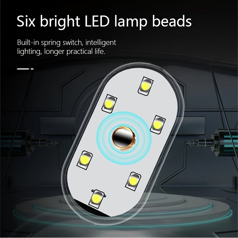 Teguangmei Auto Lampes de voiture LED Plafonnier de Dôme de Bouton poussoir  sans fil USB rechargeable Commutateur Universel Interne Lumière de lecture  et pour voiture Extérieur (Lumière blanche) : : Auto et