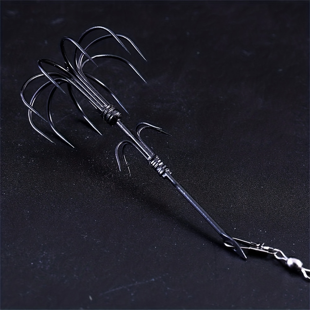 Squid Hook Blow Tube With Barb Ten Claw Hooks, Octopus Hook, Outdoor  Fishing Tackle