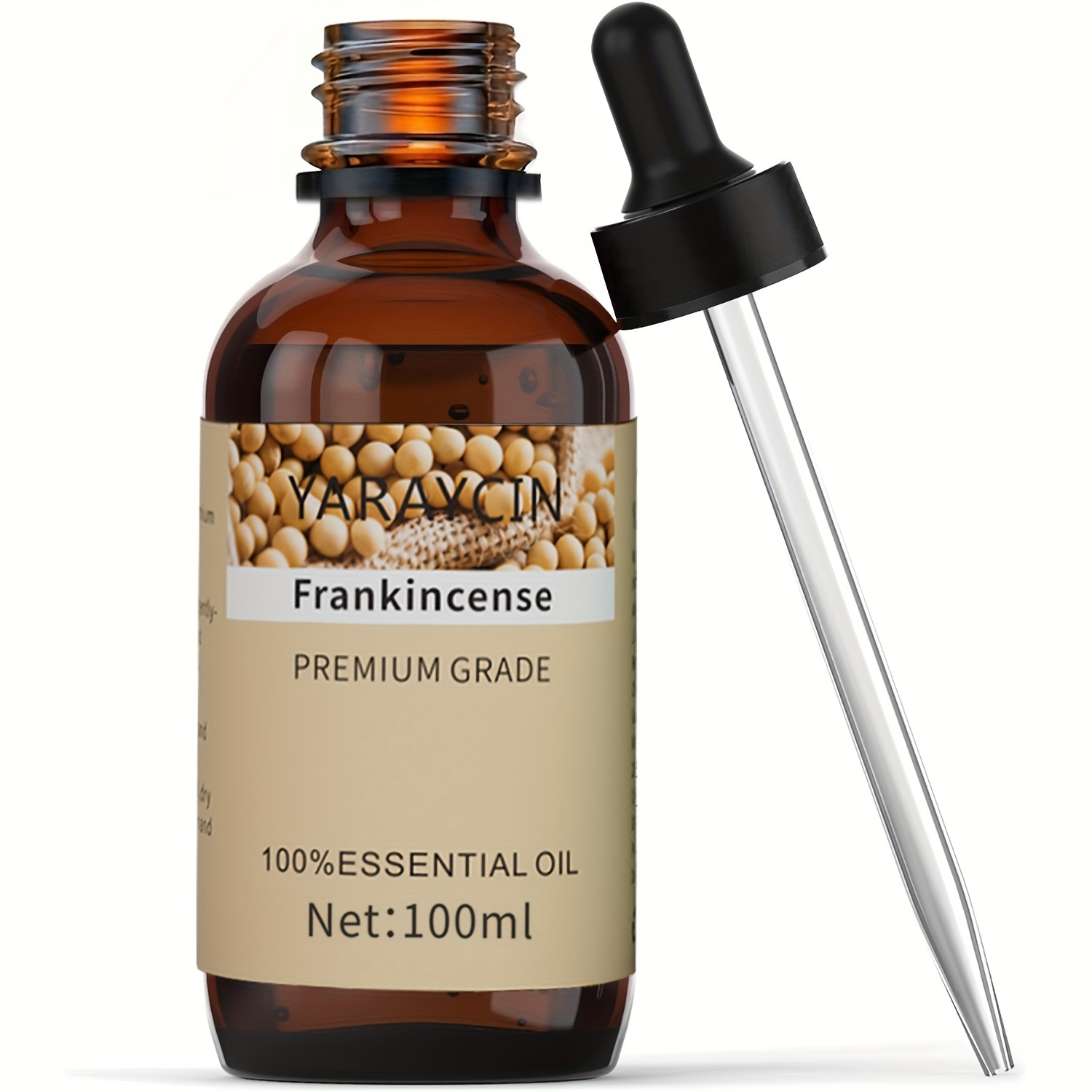 

100ml Frankincense Essential Oil - Natural Frankincense Serrata Oil, Steam Distilled - Perfect For Cleaning, Humidifiers, Aroma, Soap & Diffuser, Skin Care & Massage