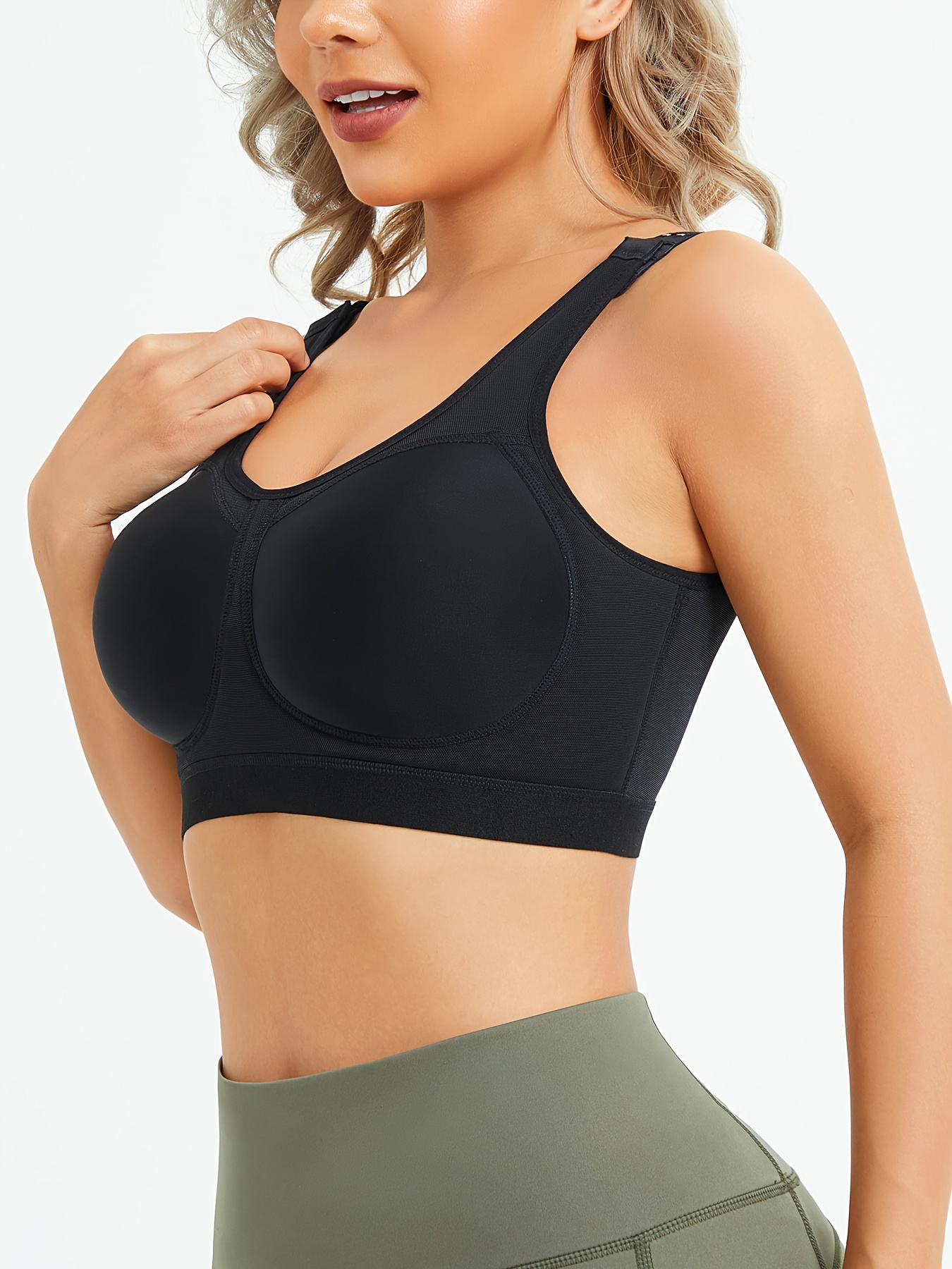 Womens Sportswear Seamless Bras Running Crop Tops Breathable Compression  Gym