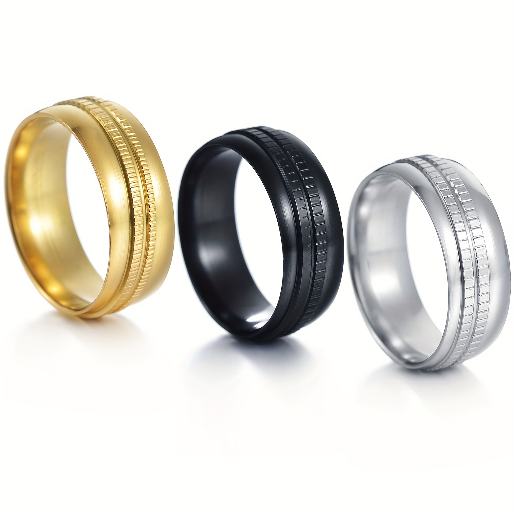 Stainless Steel Men's Ring Tire Shape Birthday