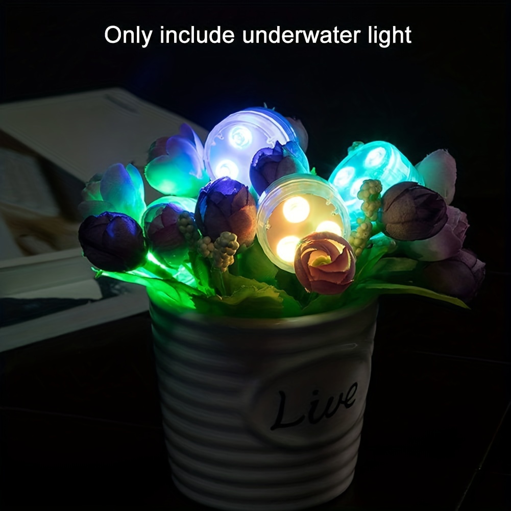 10 pièces Mini lumières LED submersibles avec télécommande chauffe