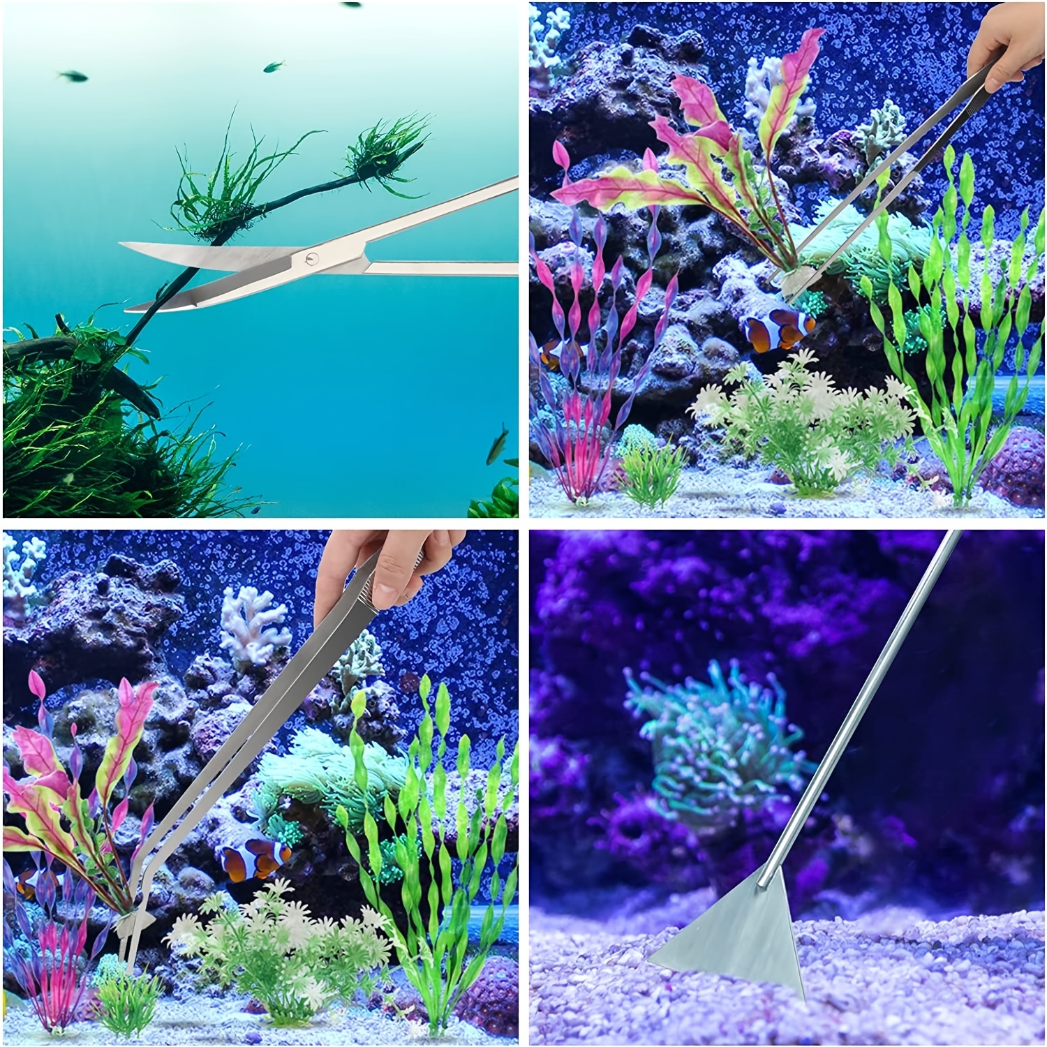 Aquarium Water Plant Scissors Tweezers Tool Set Fish Tank - Temu