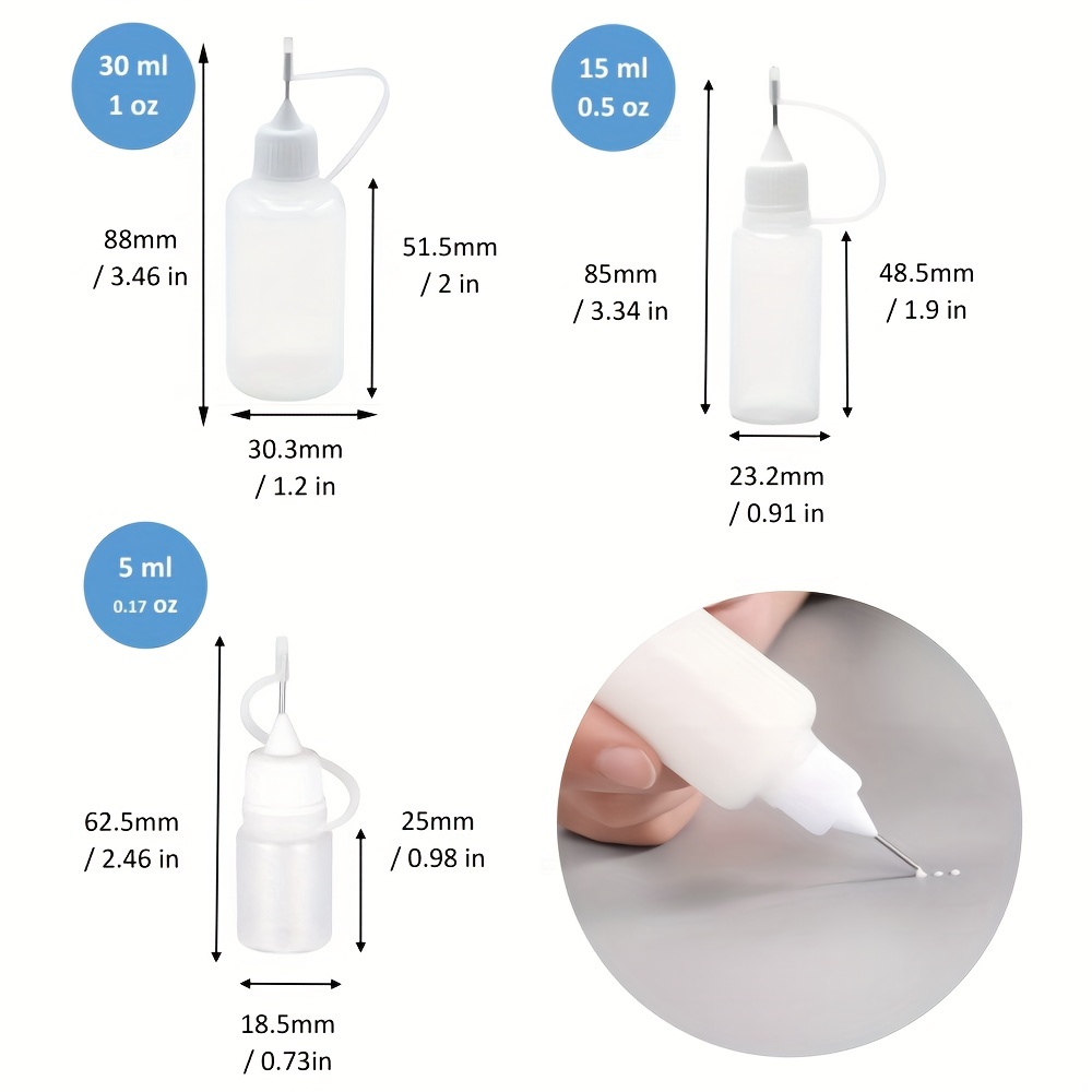 50ml Tip Bottle, Quilling Tool Translucent Precision Glue Dispenser, Glue  Bottle, for Acrylic Painting 