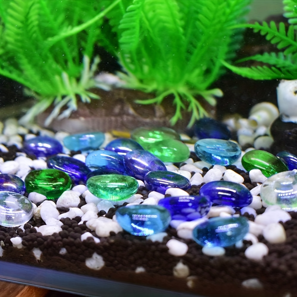 5 LB Aquarium Flat Glass Marbles Any Water Aquariums Decorative