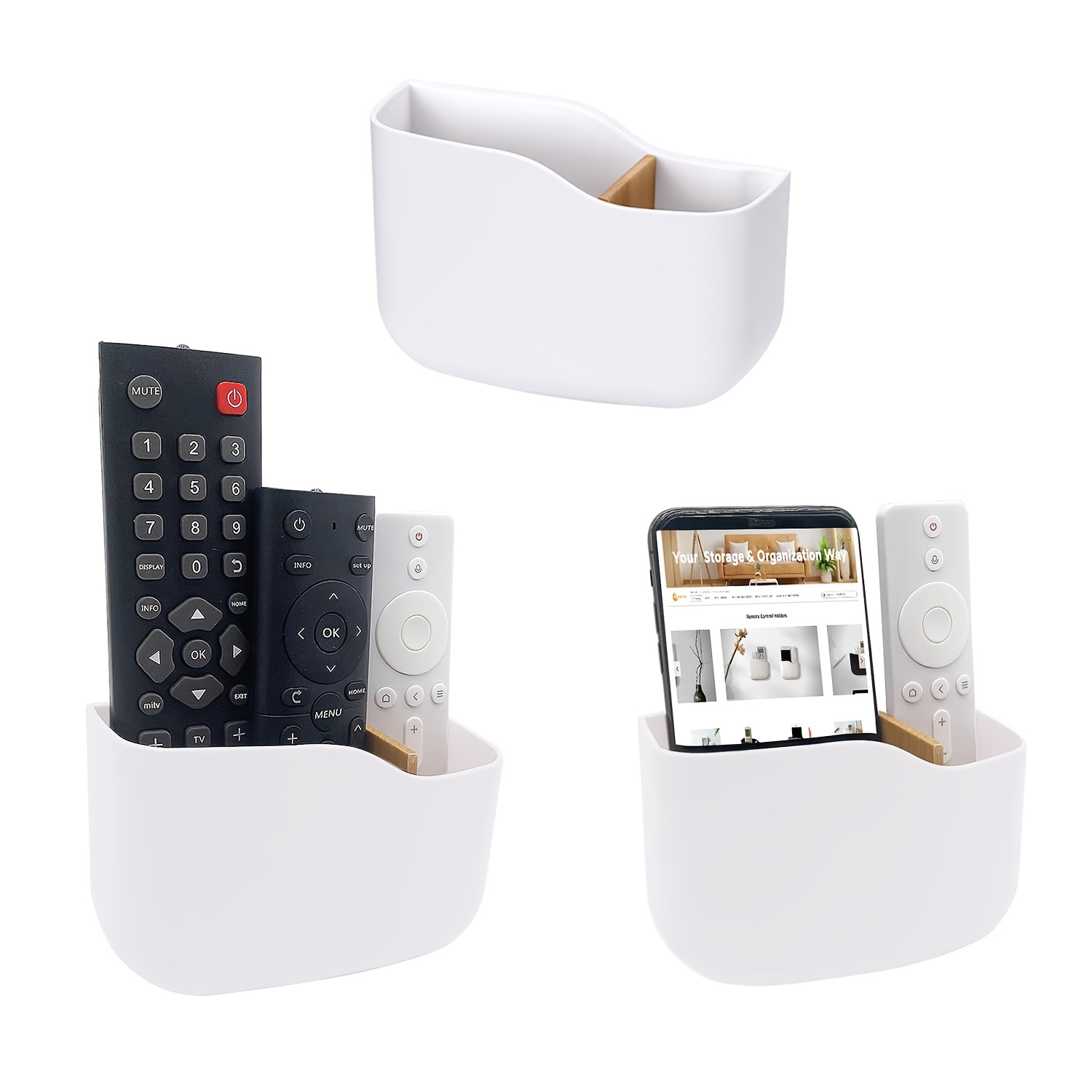 Magnetic Remote Control Holder Sticker Bracket Wall Mount Hook Self  Adhesive