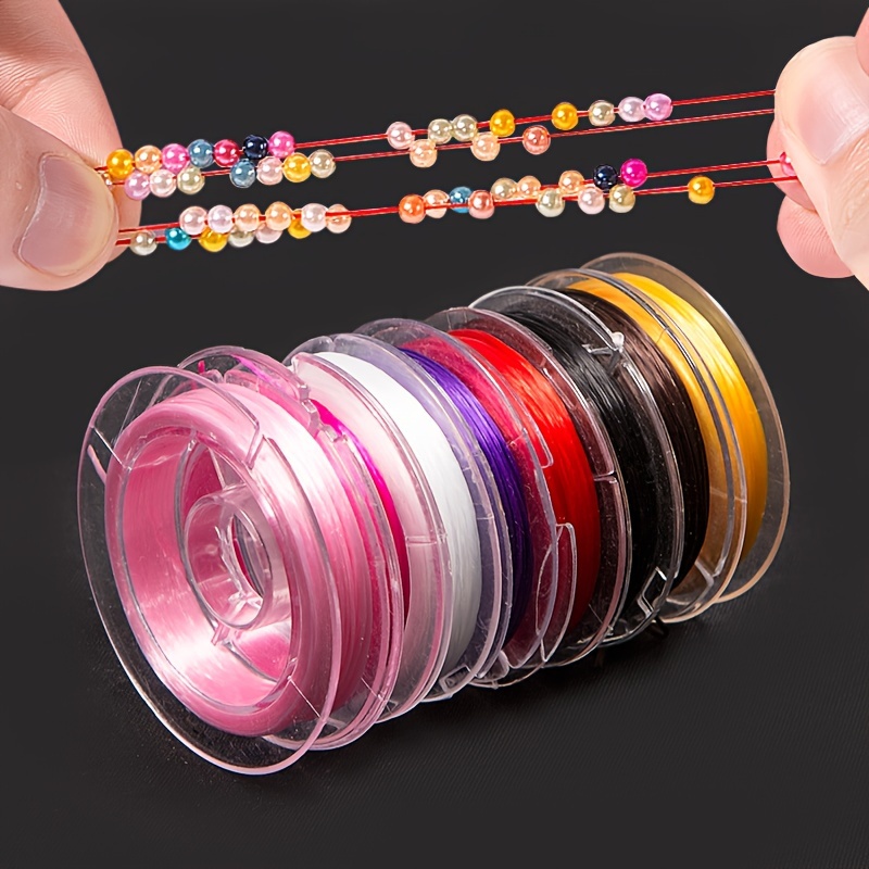 Pulseira BEADNOVA corda de arame elástico transparente para fazer joias fio  de miçangas corda elástica (100 m), 1.0mm, 1
