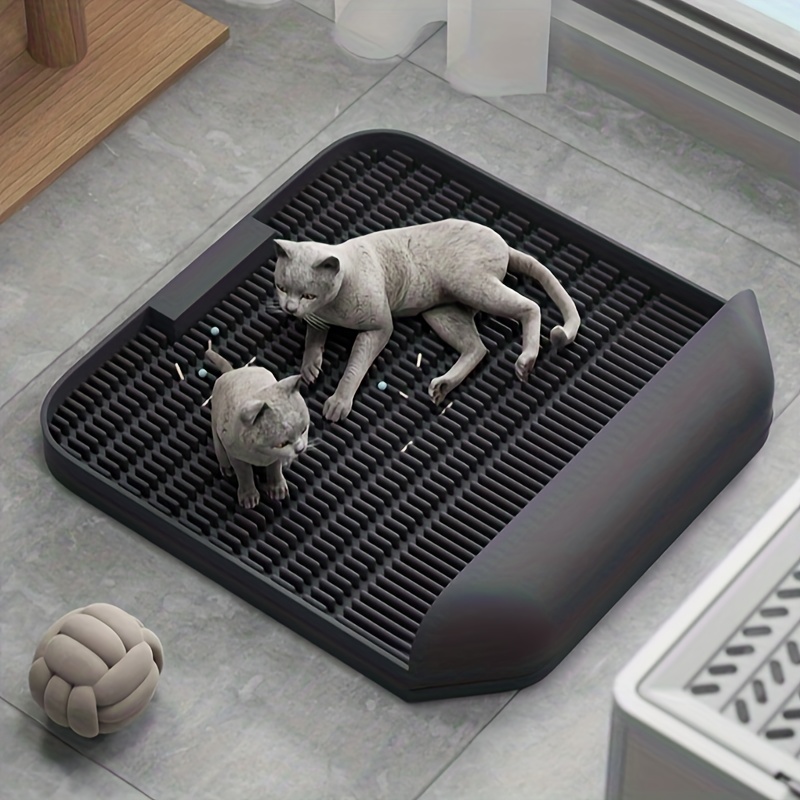Cat Litter Mat, Cat Litter Box Mat With Pocket Design, Washable Non-slip Cat  Litter Trapping Mat For Indoor Cats - Temu