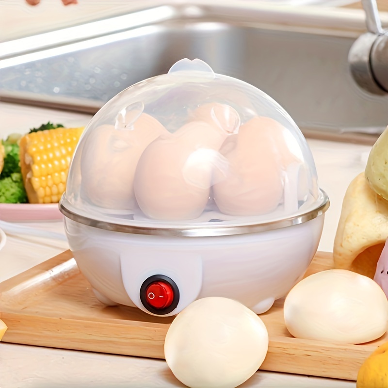 7-Egg Automatic Easy Egg Cooker, Steamer, Poacher (Red)