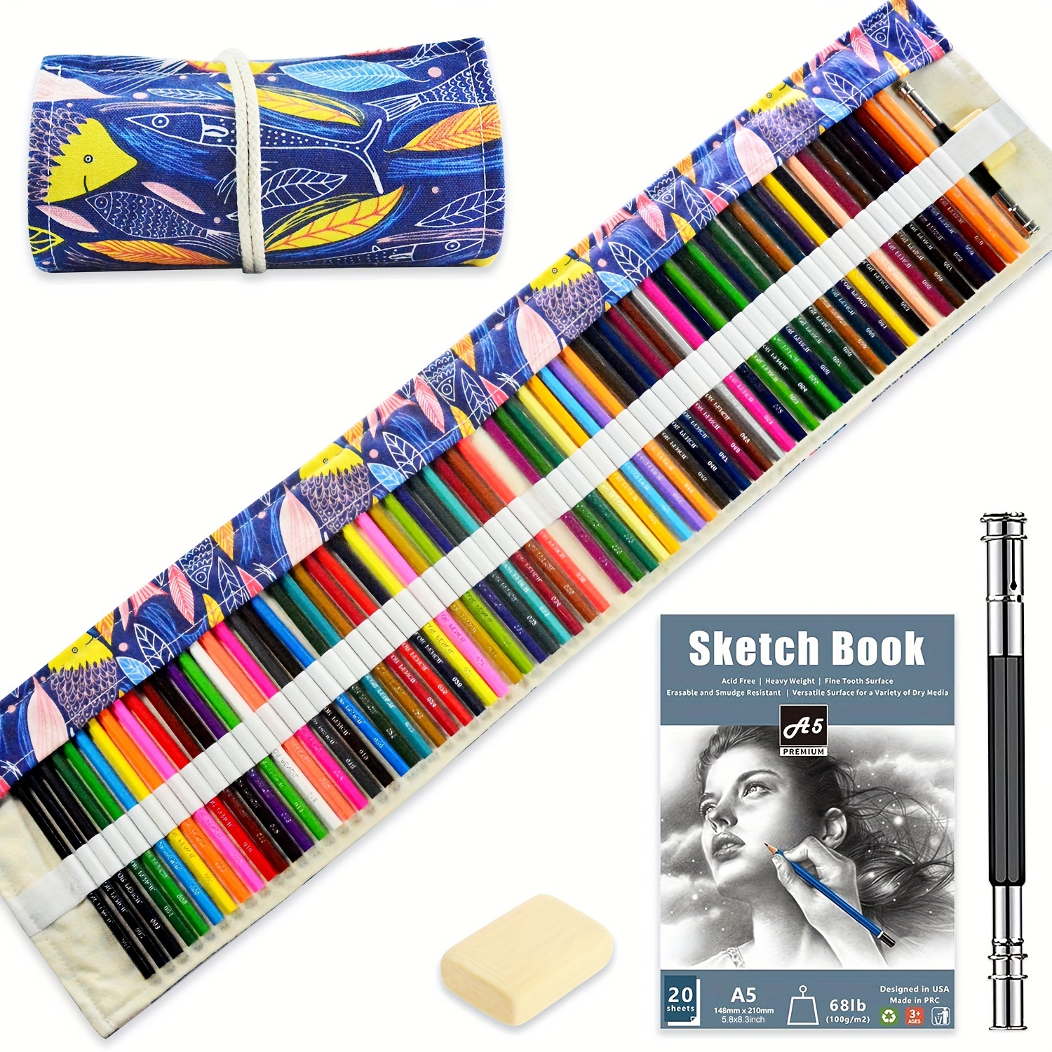 72 Colored Pencils Oil based Set Professional Drawing - Temu