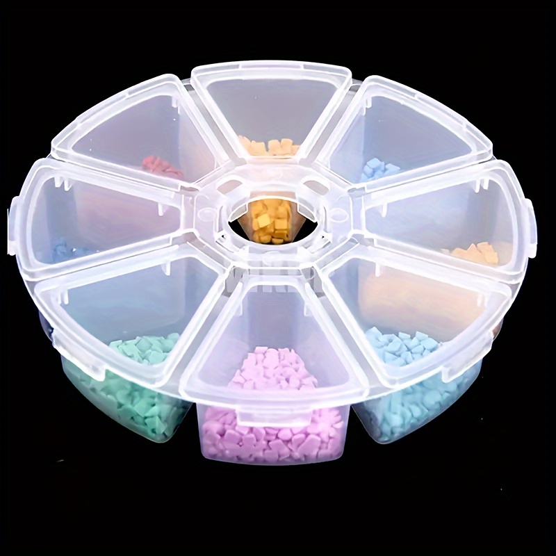 Caja organizadora de plástico con divisores 36 rejillas transparente  contenedor de almacenamiento Joyero con divisores ajustables para cuentas