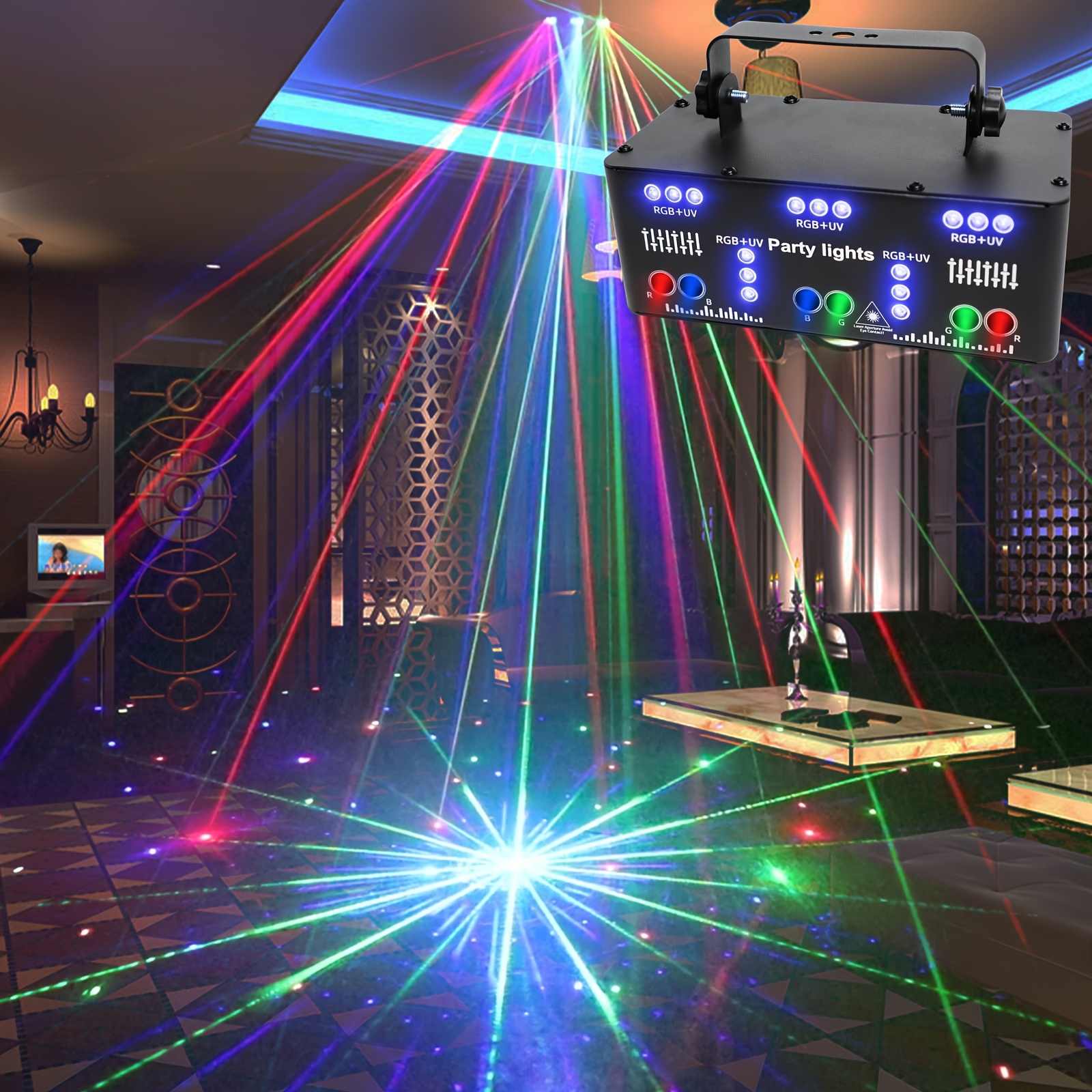 Discothèque rotatif à LED Lampe témoin de filage motorisé Disco DJ